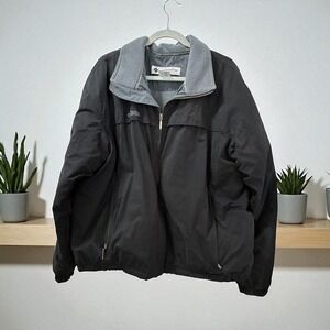Mens Columbia Black Jacket Full Zip Fleece Lined‎ Coat Outdoor XL